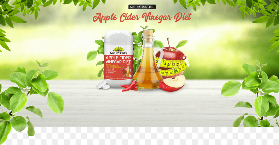Apple Cider Vinegar Banner, Advertisement, Herbal, Herbs, Plant Free Png Download