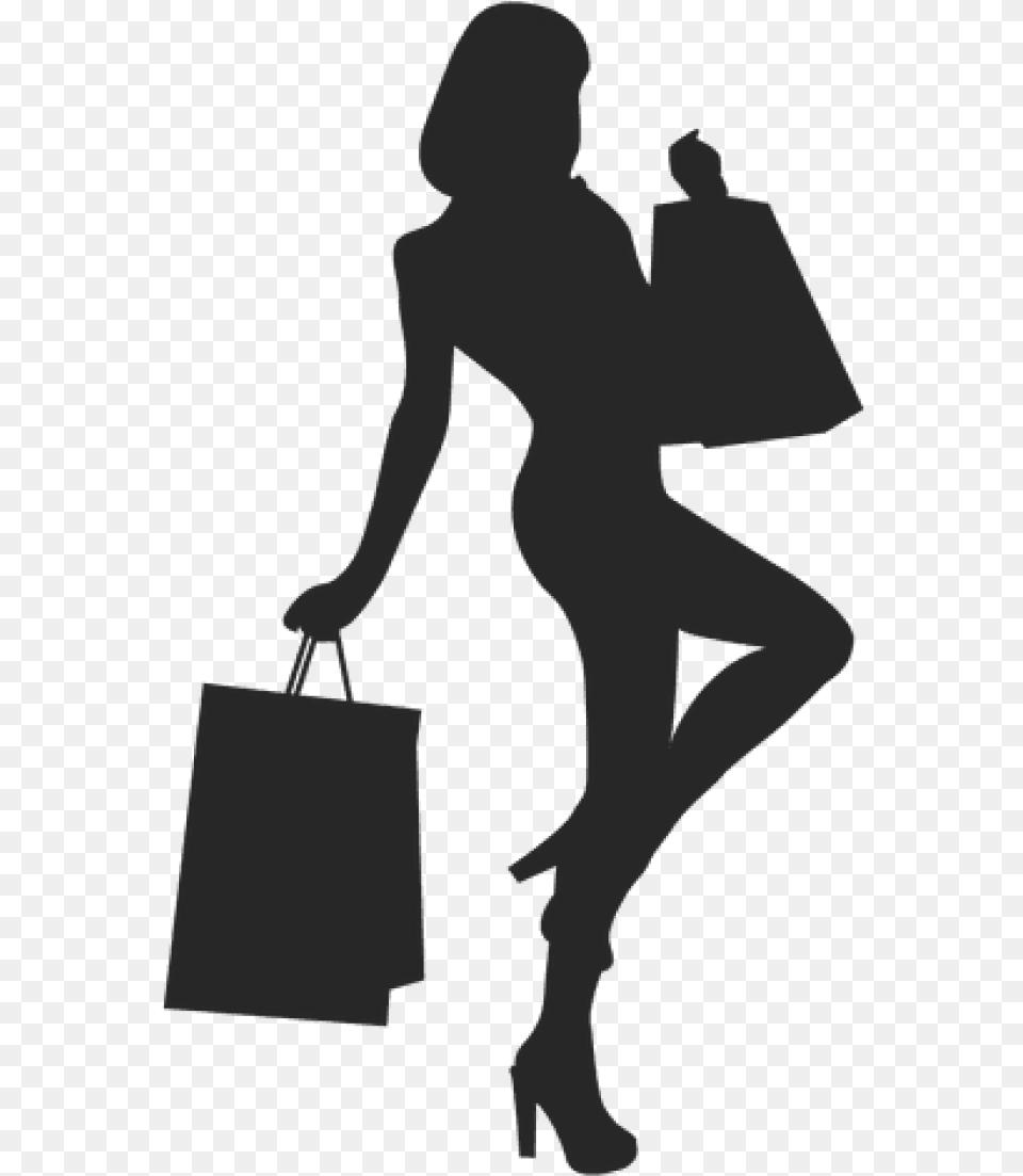 Apple Cinema Woman Shopping Silhouette, Bag, Accessories, Adult, Female Png