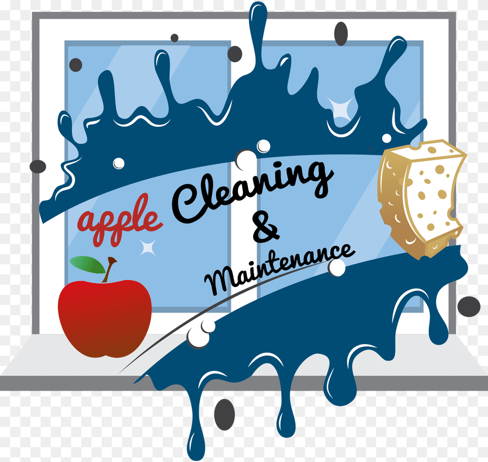 Apple Cleaning Maintenance, Advertisement, Cream, Dessert, Food Png