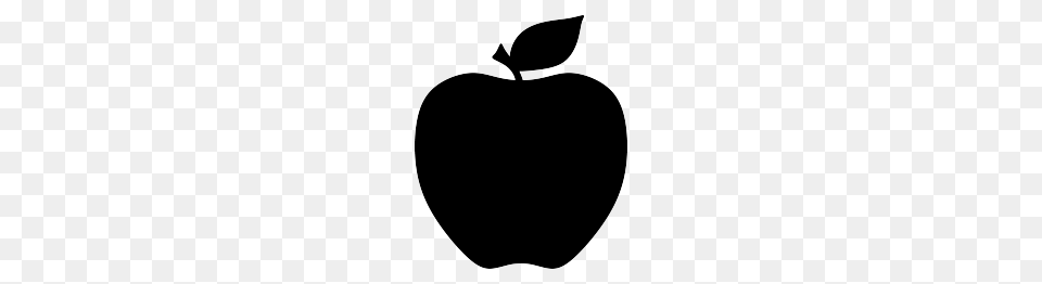 Apple Clip Art Silhouette, Food, Fruit, Plant, Produce Png