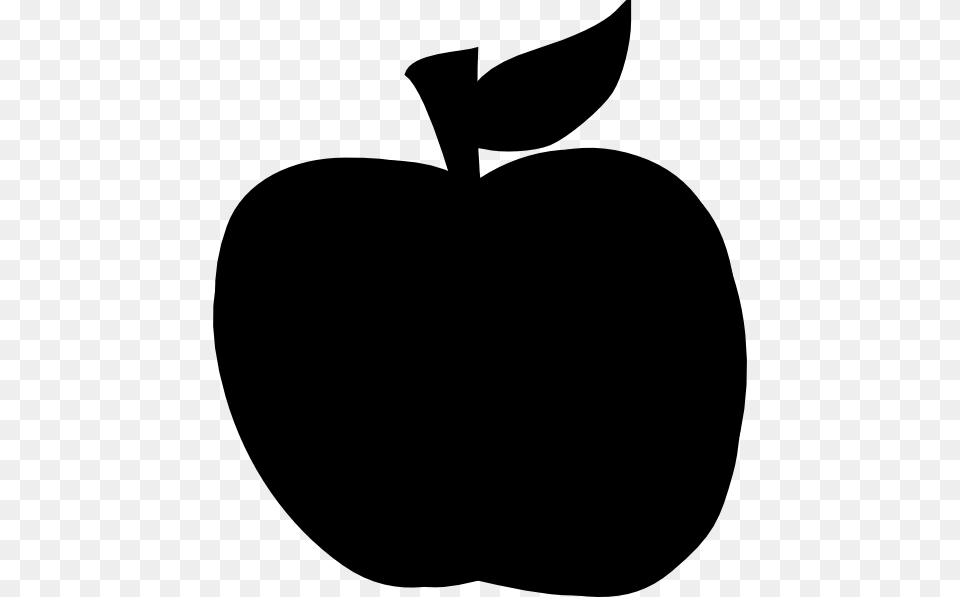 Apple Clip Art Silhouette, Food, Fruit, Plant, Produce Free Png Download