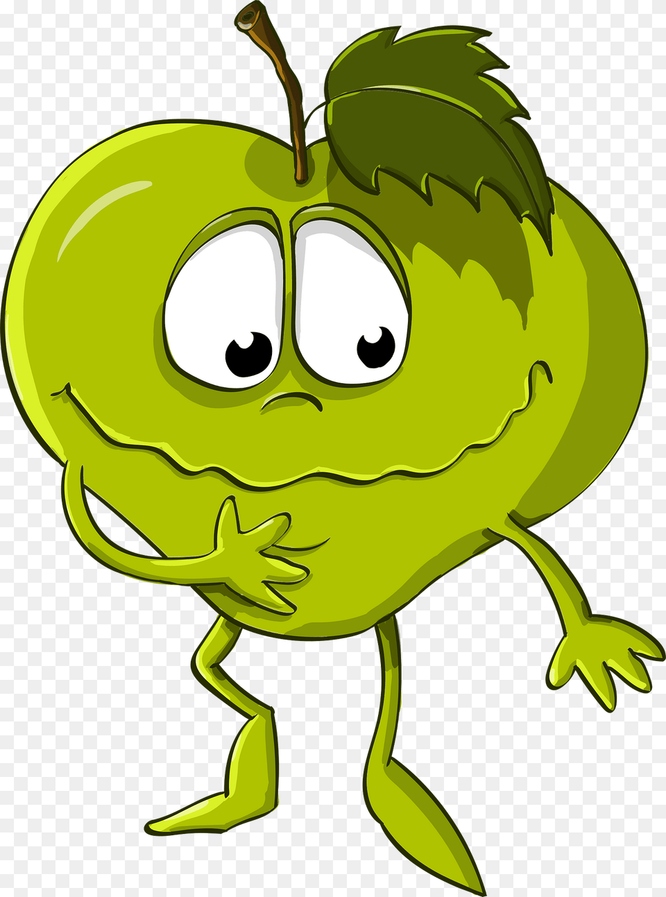 Apple Clipart, Green, Person, Baby, Cartoon Free Png