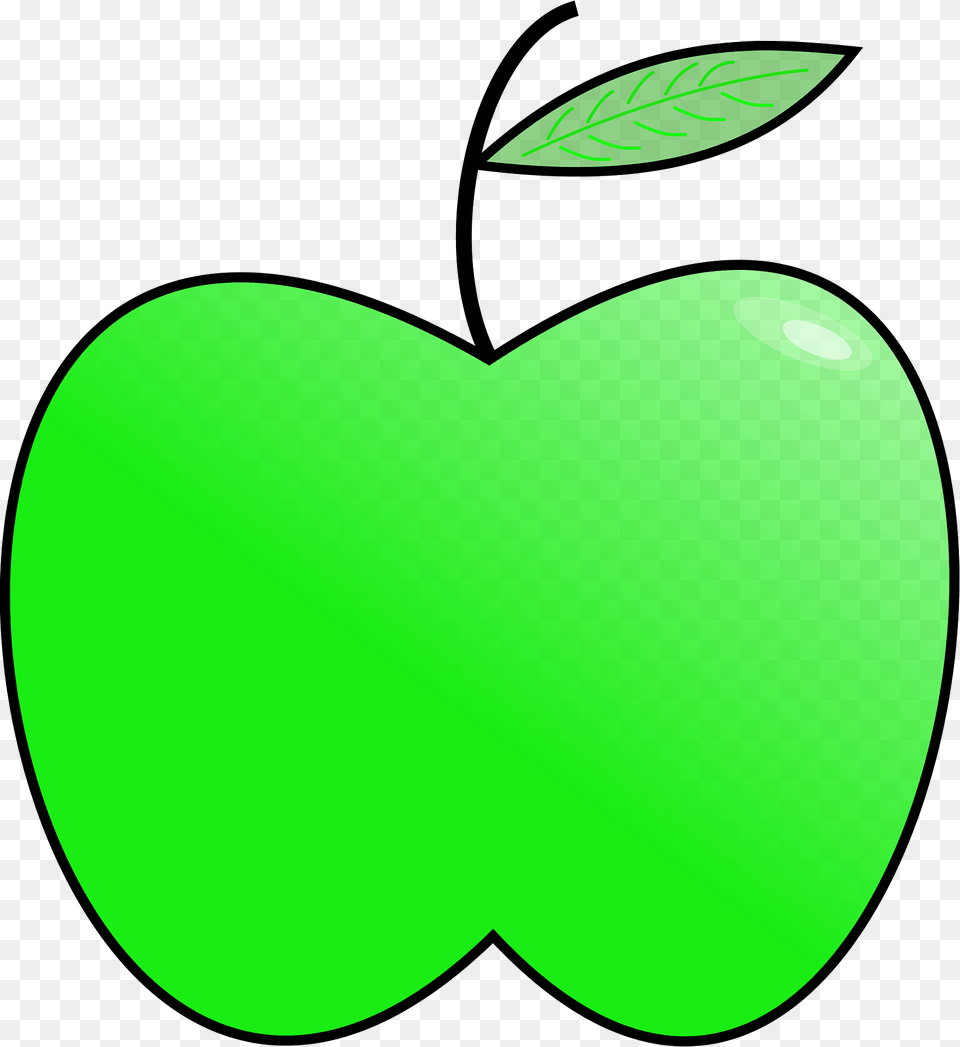 Apple Clipart, Food, Fruit, Green, Plant Png Image
