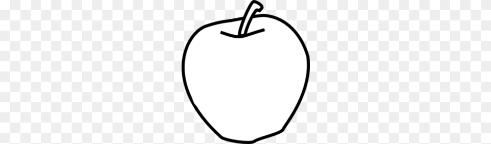 Apple Clipart Black And White, Plant, Produce, Fruit, Food Free Transparent Png