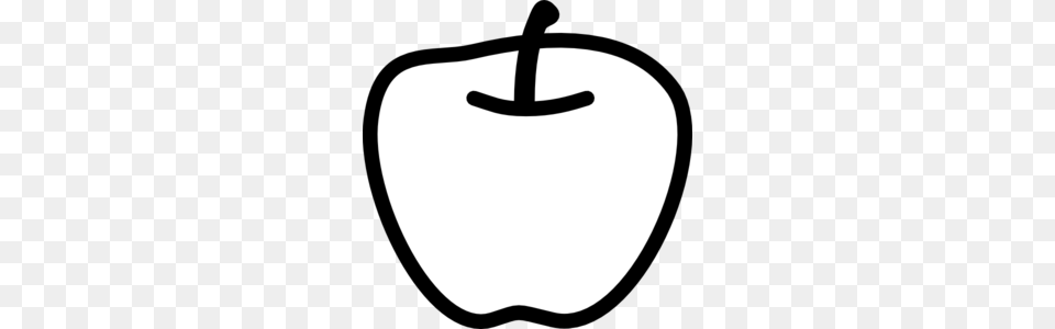 Apple Clipart Black And White, Plant, Produce, Fruit, Food Png Image