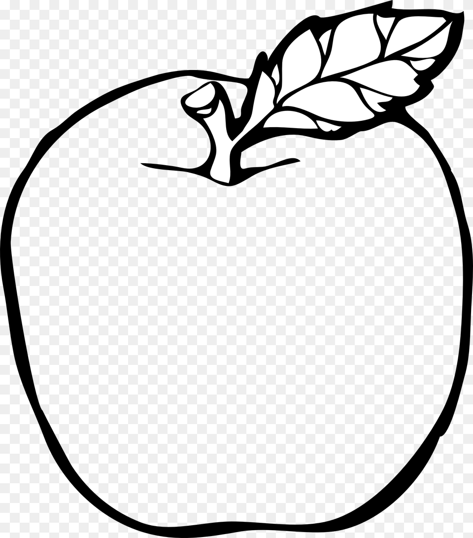 Apple Clipart Black And White Letters Fruits Clipart Black And White, Food, Fruit, Plant, Produce Free Png Download