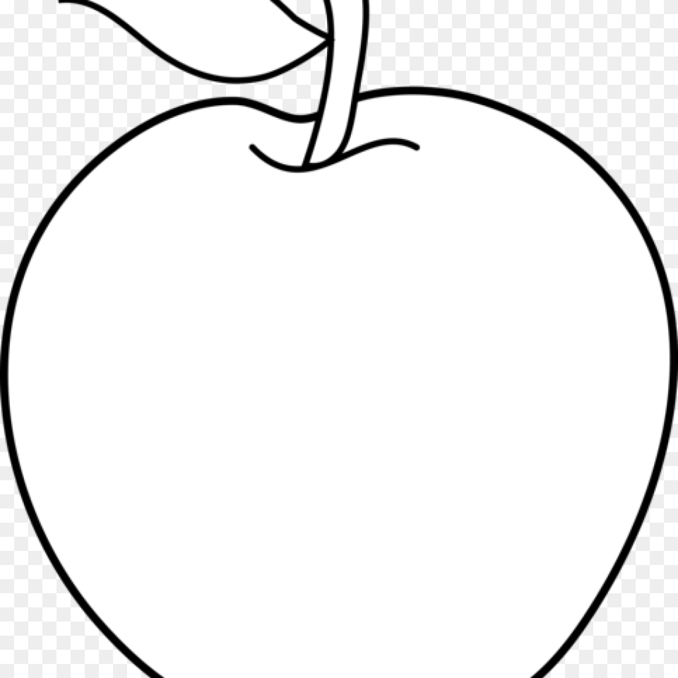 Apple Clipart Black And White Volleyball Clipart House Clipart, Plant, Produce, Fruit, Food Png