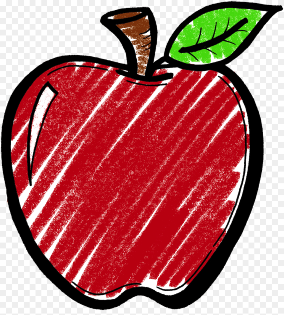 Apple Clipart Chalkboard Transparent Background Apple Clipart, Food, Fruit, Plant, Produce Free Png