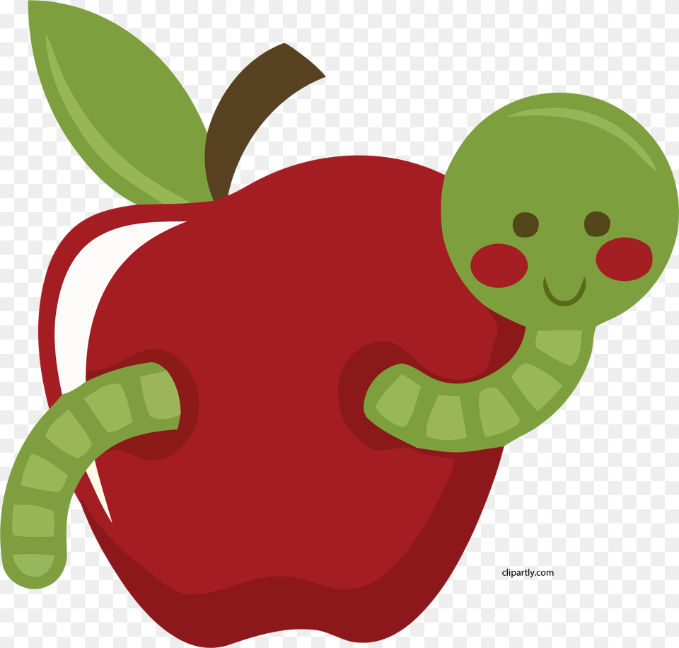 Apple Clipart Clip Art Apple Worm, Produce, Food, Vegetable, Plant Png