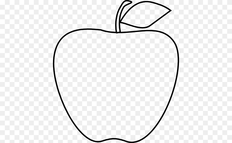 Apple Clipart Line Art, Food, Fruit, Plant, Produce Free Png Download