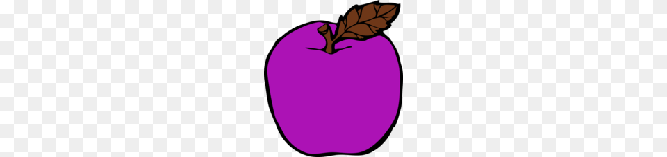 Apple Clipart Purple, Food, Fruit, Plant, Produce Png