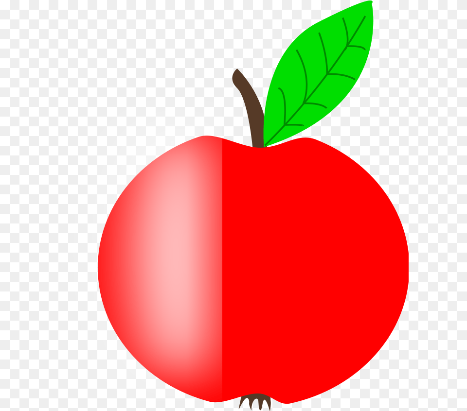 Apple Clipart Vector Clip Art Online Royalty Free Apple 2 Leaf, Food, Fruit, Plant, Produce Png