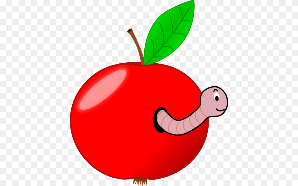 Apple Clipart Worm, Food, Fruit, Plant, Produce Png