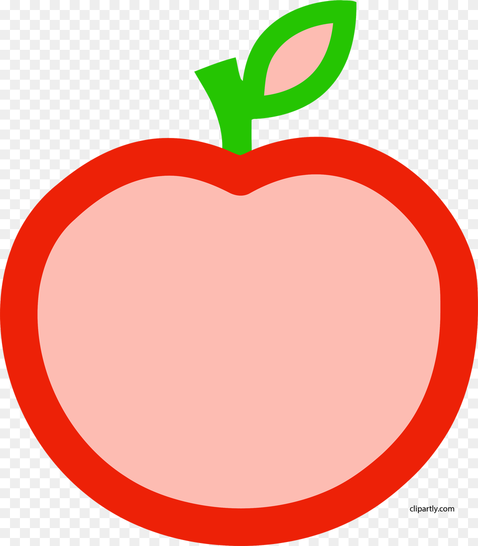 Apple Color Outline Clipart Charing Cross Tube Station, Food, Fruit, Plant, Produce Png