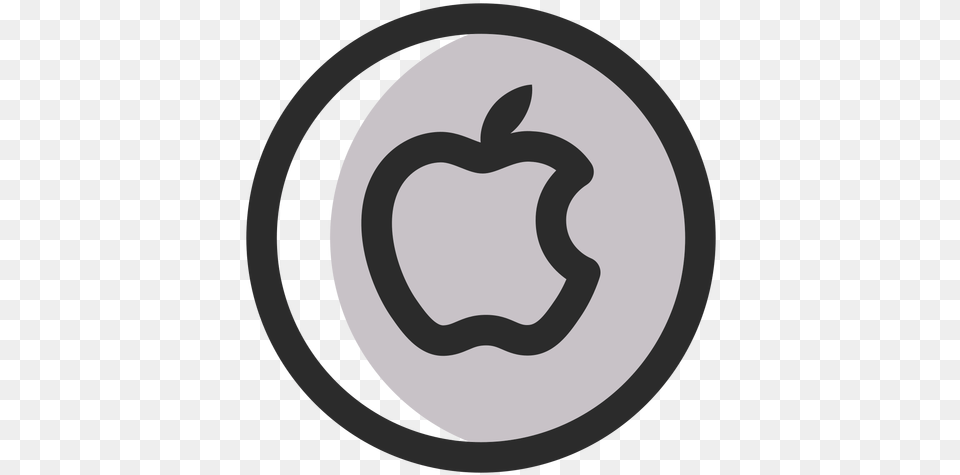 Apple Colored Stroke Icon Dot, Logo, Sticker, Symbol, Disk Png Image
