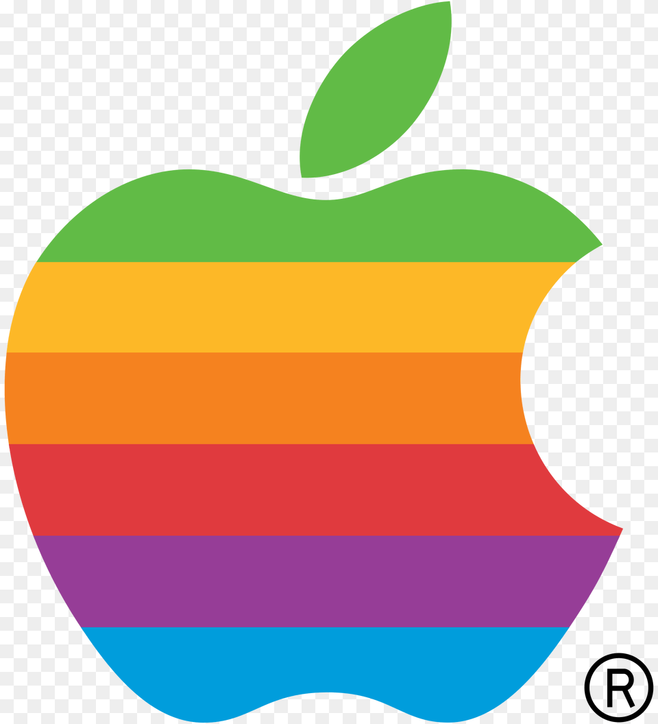 Apple Computer Logo Rainbow, Plant, Produce, Fruit, Food Free Png Download