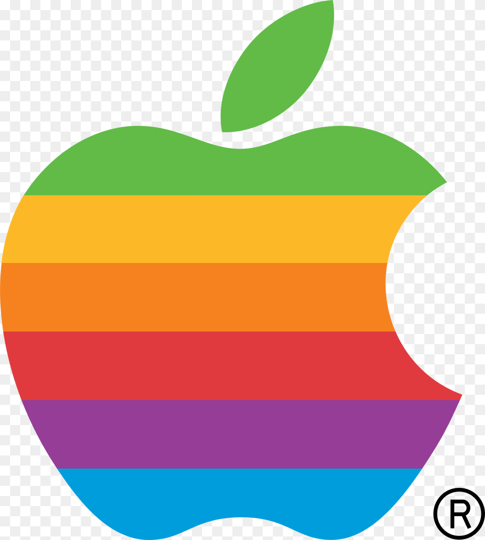 Apple Computer Rainbow Logo Transparent Vector, Food, Fruit, Plant, Produce Png