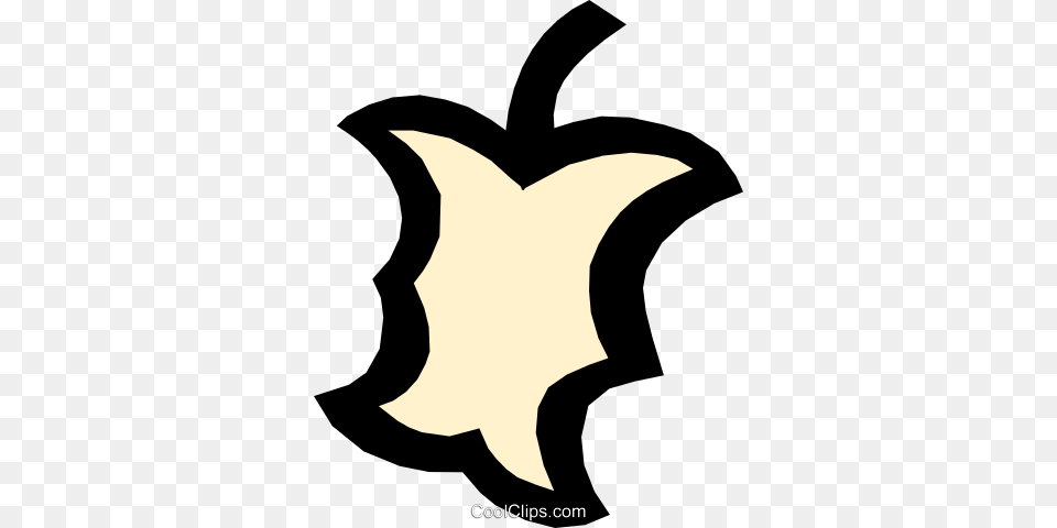 Apple Core Royalty Vector Clip Art Illustration, Logo, Symbol, Bow, Weapon Free Transparent Png