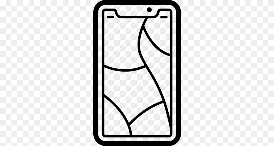 Apple Cracked Device Iphone Screen Smart Smart Phone Icon, Home Decor, Text Free Png