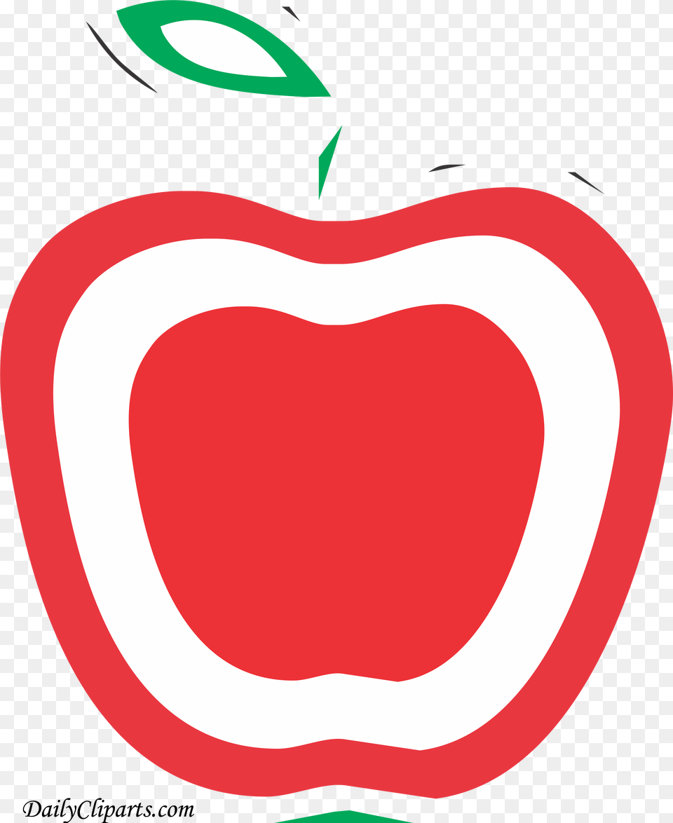 Apple Cut In Half Icon Clipart Mcdonalds Heart, Food, Fruit, Plant, Produce Free Transparent Png