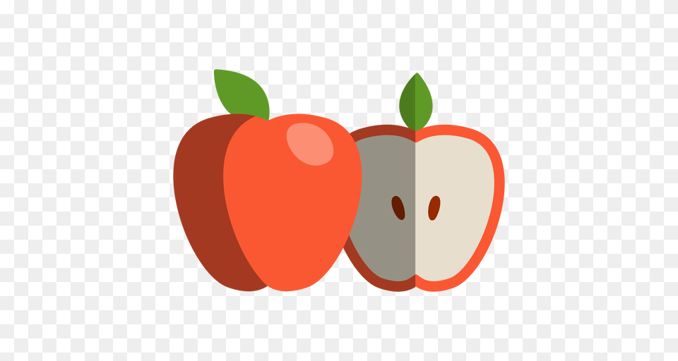 Apple Cut To Half Icon, Sliced, Produce, Plant, Knife Png