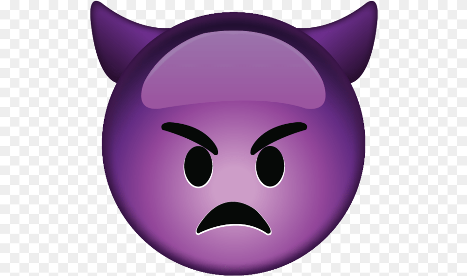 Apple Devil Emoji, Purple Png