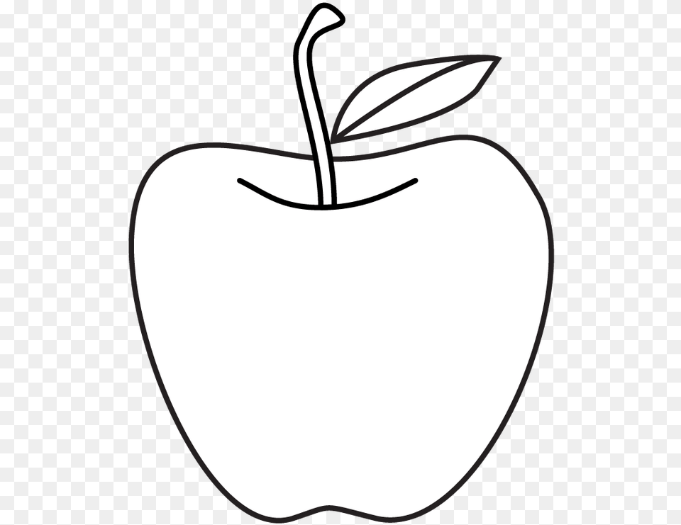 Apple Drawing Clip Art Apple In Line Drawing, Plant, Produce, Fruit, Food Free Png Download
