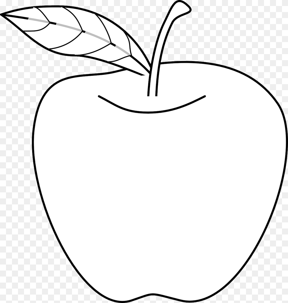 Apple Drawing Svg Clip Arts Apple Outline, Food, Fruit, Plant, Produce Free Png Download