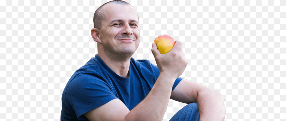 Apple Eating Man Dental Implants Lancaster Man Eating An Apple, Adult, Plant, Person, Male Png