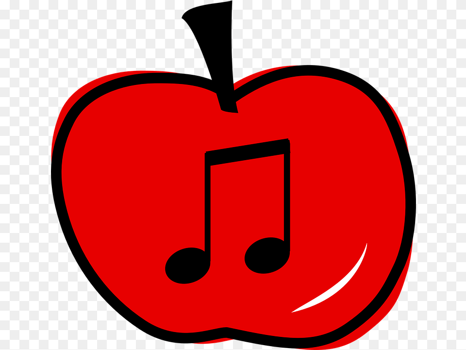 Apple Eighth Notes Clip Art Apple Clipart Transparent Background, Heart Png