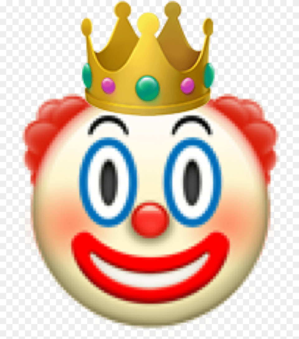 Apple Emoji Clown Sad Mad Ugly Sticker Transparent Background Apple Clown Emoji, Birthday Cake, Cake, Cream, Dessert Png