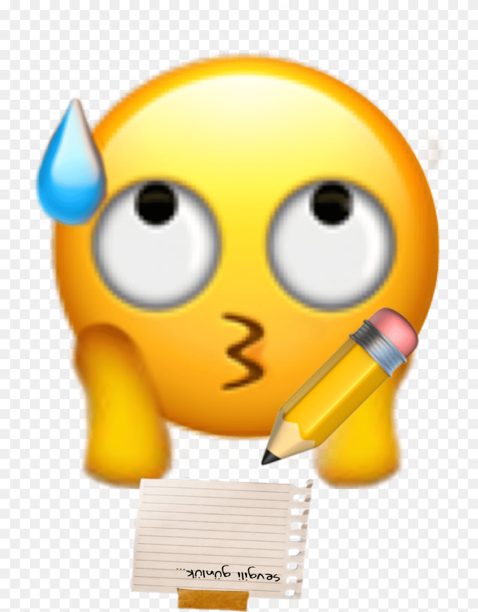 Apple Emoji School Writing Sticker By Tunayanardag07 Transparent Eye Roll Emoji Free Png