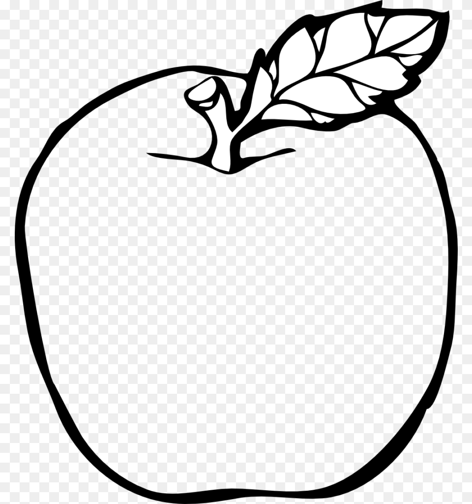 Apple Etmpzjqtn Scroll Clip Art Clipart, Leaf, Plant, Stencil, Silhouette Png Image