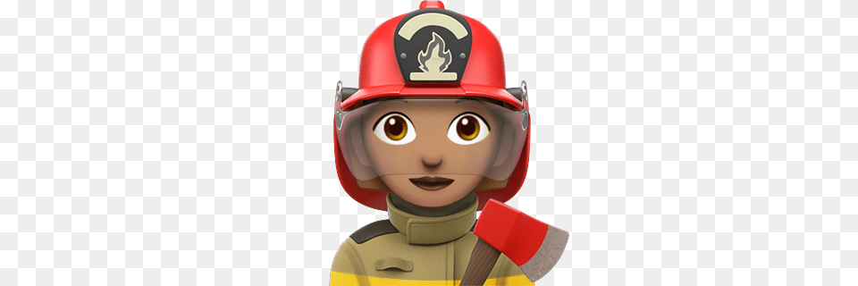 Apple Fireman Emoji, Helmet, Clothing, Hardhat, Baby Png Image