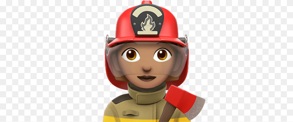 Apple Fireman Emoji Transparent Apple Gender Neutral Emojis, Clothing, Hardhat, Helmet, Baby Free Png Download