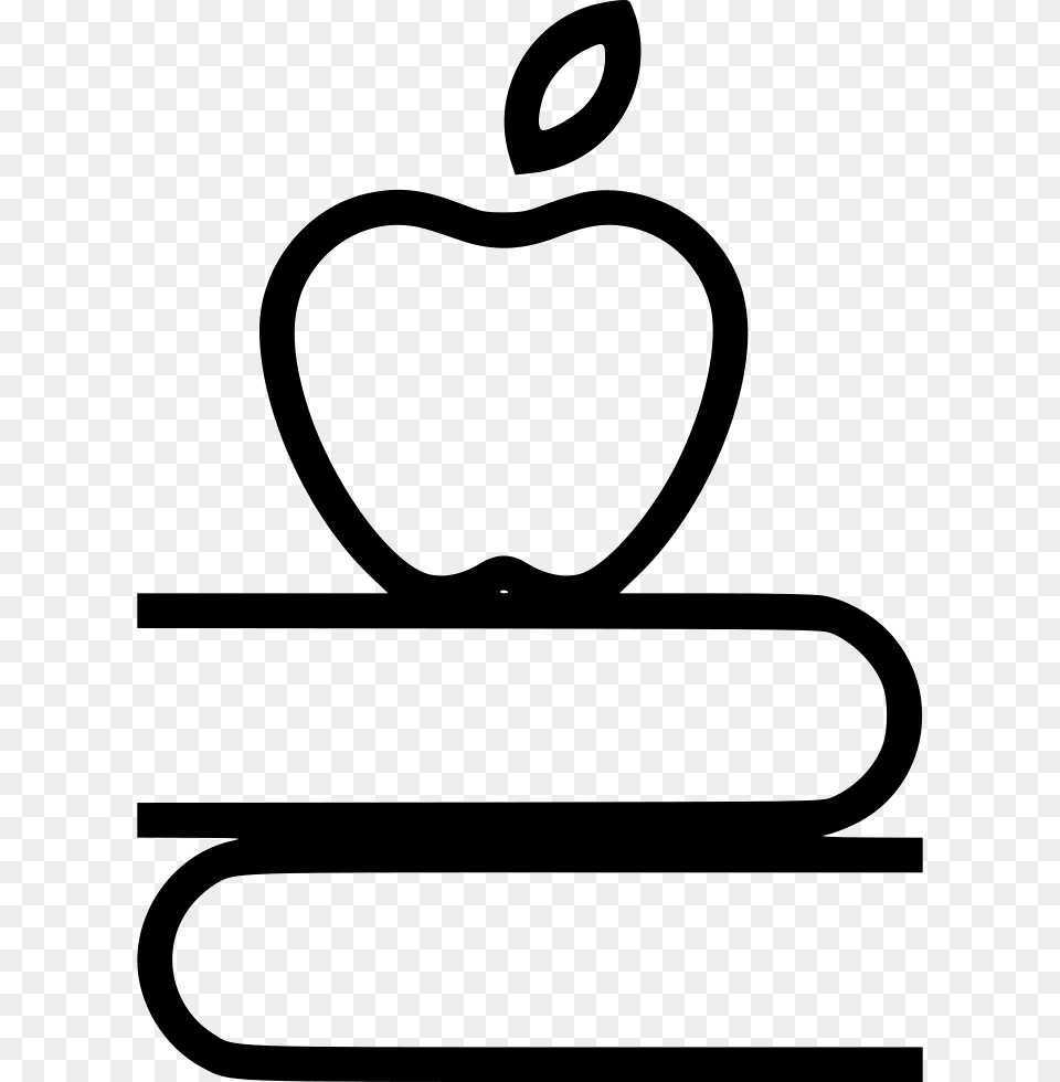 Apple Fruit Book Education Study Teaching Education, Stencil, Food, Plant, Produce Free Transparent Png
