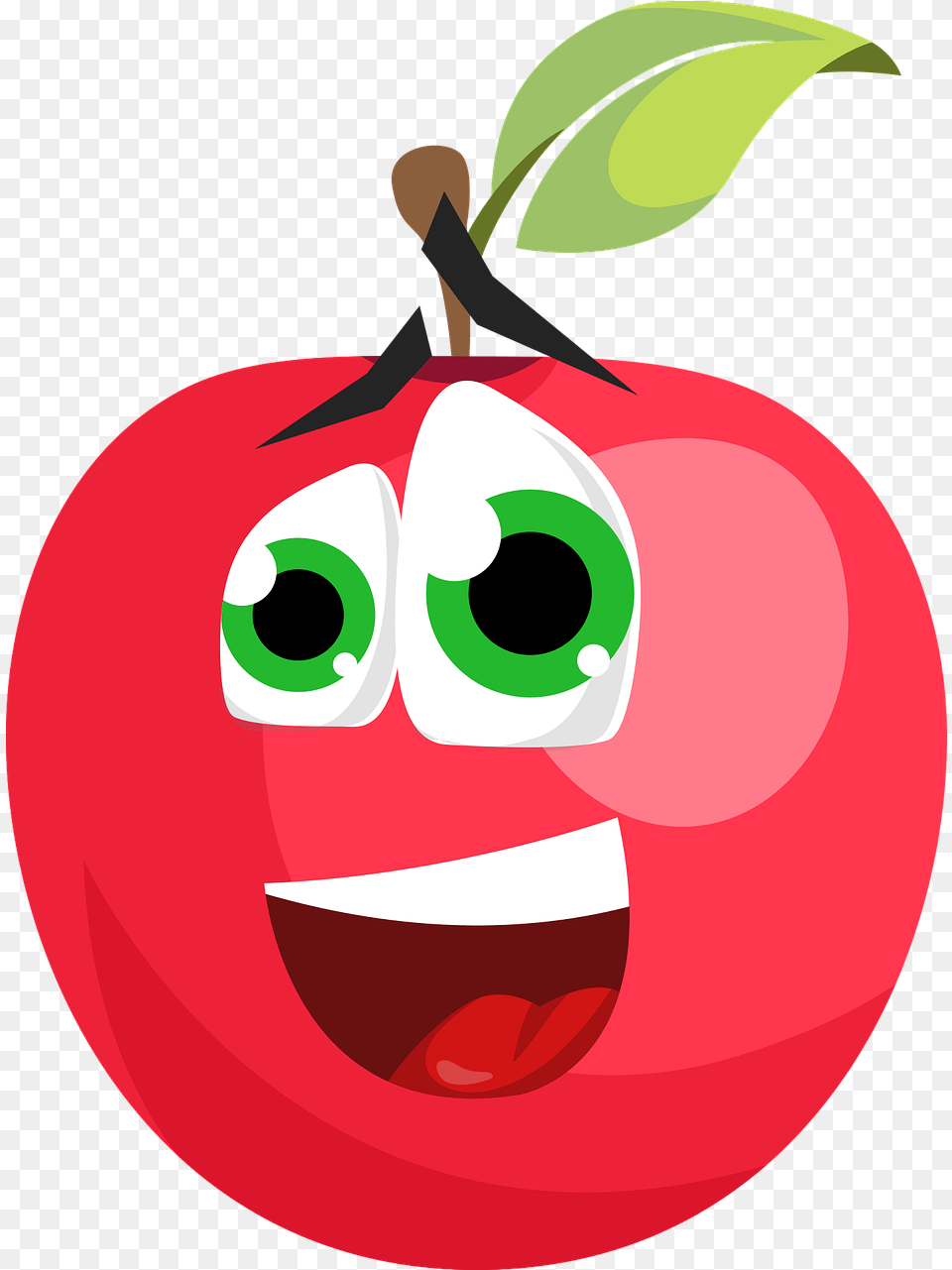 Apple Fruit Cartoon Desenhos De Frutas Animadas, Food, Plant, Produce Free Png