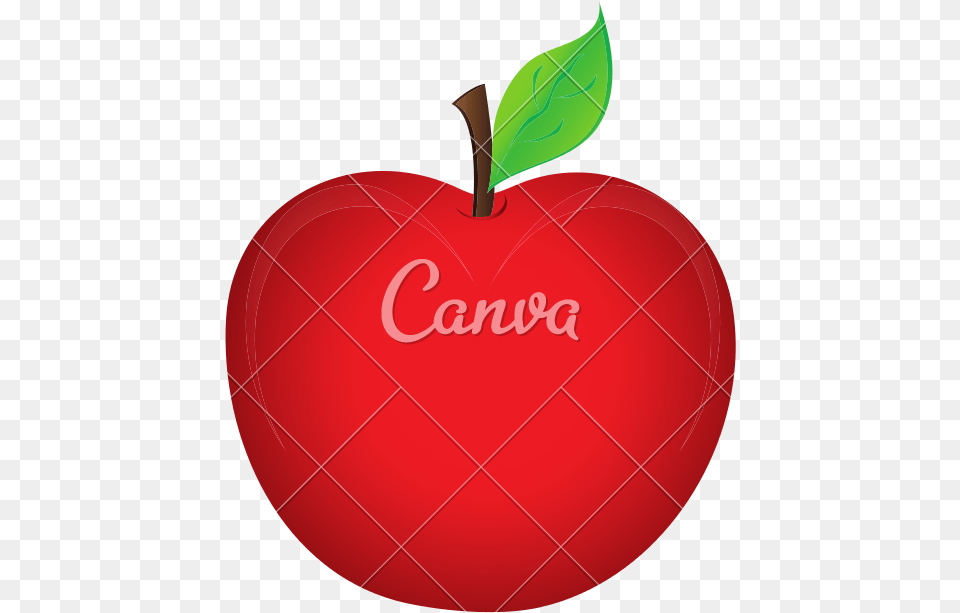 Apple Fruit Icon Vector Illustration Red Clipart Apple, Food, Plant, Produce Free Png