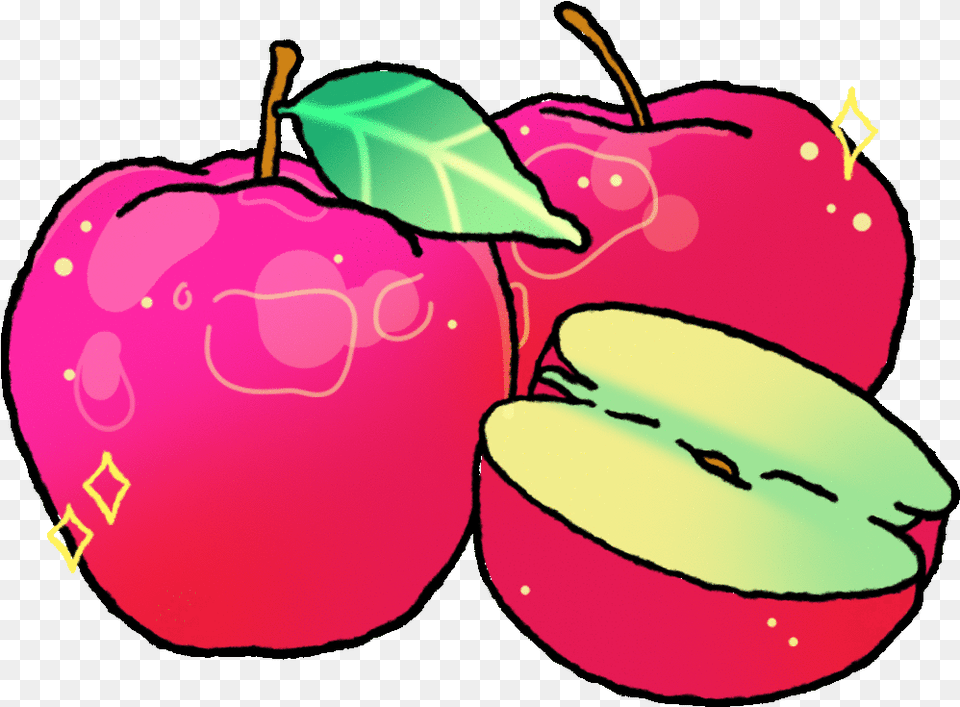 Apple Fruit Sticker By Selena Gomez, Food, Plant, Produce, Baby Free Png