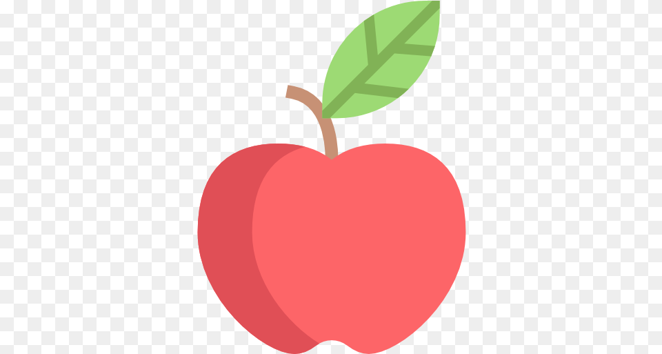Apple Fruit Transparent Clipart Apple Flat Icon, Plant, Produce, Food, Leaf Free Png Download