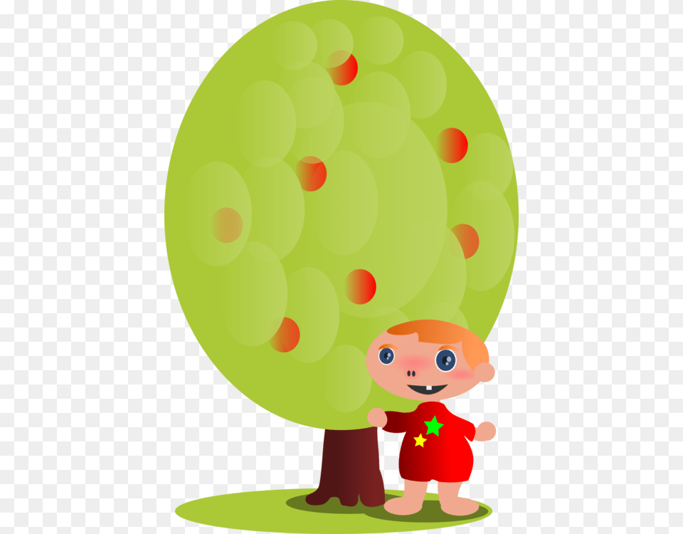 Apple Fruit Tree Cartoon, Balloon, Baby, Person, Face Png