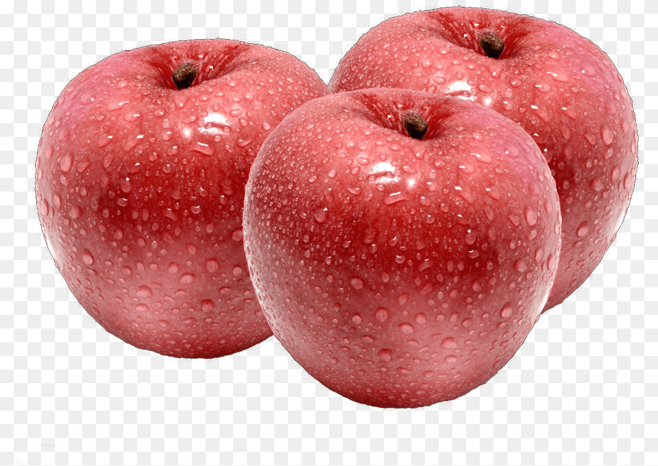 Apple Fuji Auglis Three Apples Apples, Food, Fruit, Plant, Produce Png