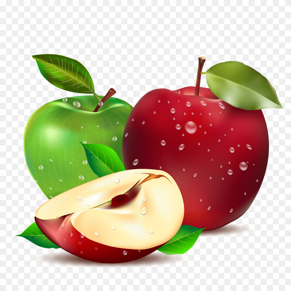 Apple Green Red Fresh Green And Red Apple, Food, Fruit, Plant, Produce Png