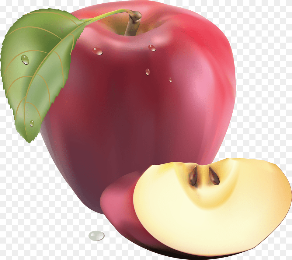 Apple Hd Pics 2 Transparent Background Realistic On Fruits, Food, Fruit, Plant, Produce Free Png