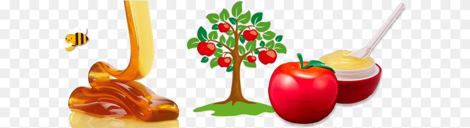 Apple Honey Mart Draw Four Season Of Apple Tree, Food, Ketchup, Smoke Pipe Png Image