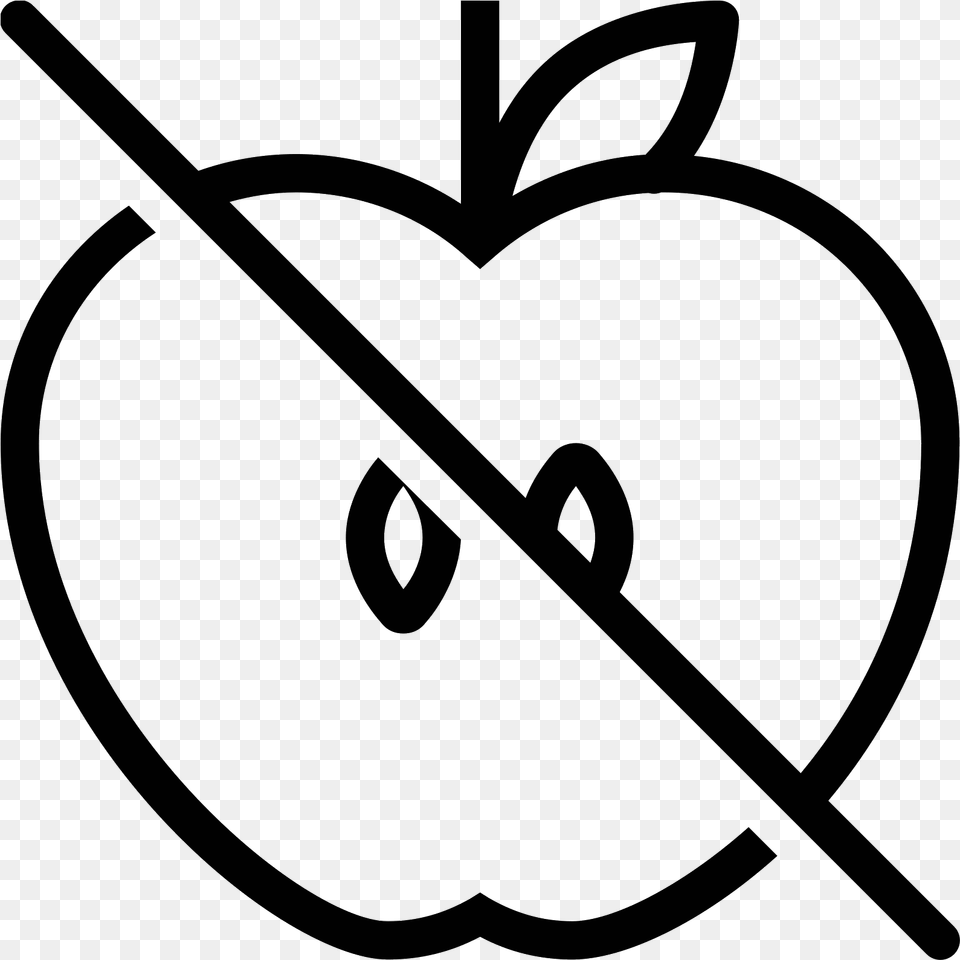 Apple Icon, Gray Png