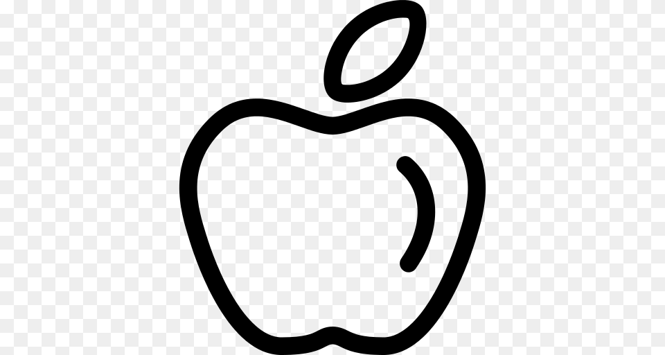Apple Icon, Gray Png