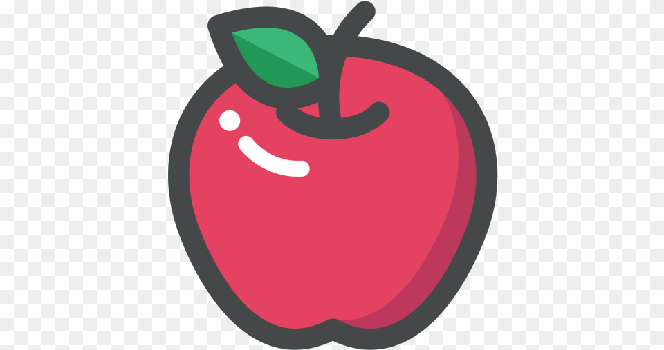 Apple Icon Of Colored Outline Style Available In Svg Cartoon Apple Fruit, Food, Plant, Produce Free Png