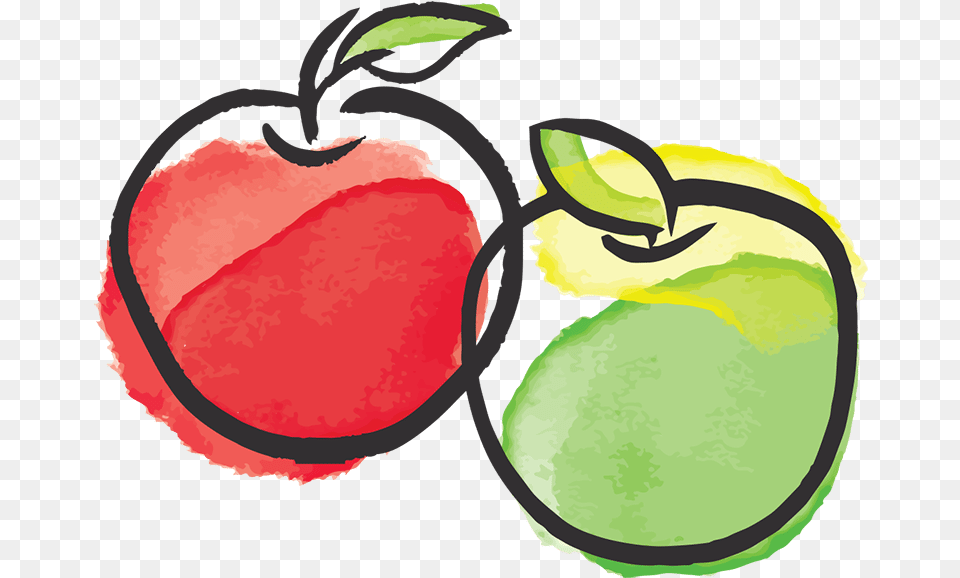 Apple Illustration Apple Illustration, Food, Fruit, Plant, Produce Png Image