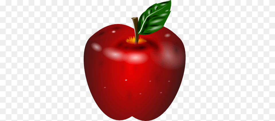 Apple Clipart Transparent Apple, Food, Fruit, Plant, Produce Png Image